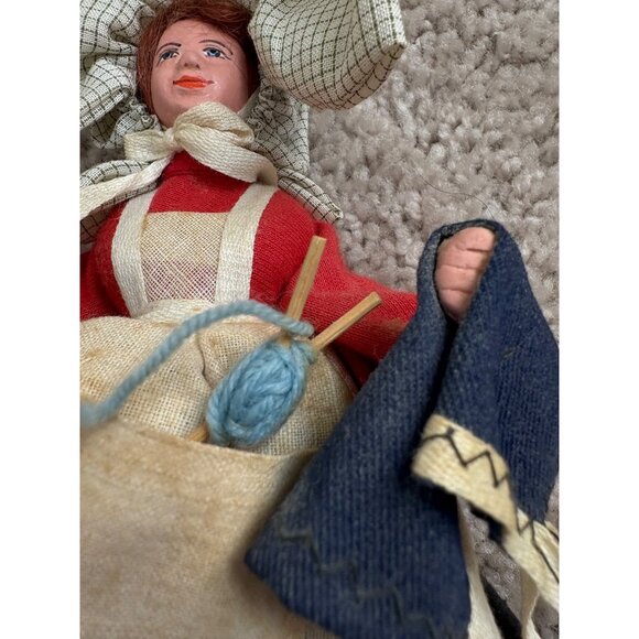 Vintage Cornish Bal Maiden Doll W Bonnet,Apron Shallowpool Handicrafts - Picture 10 of 11